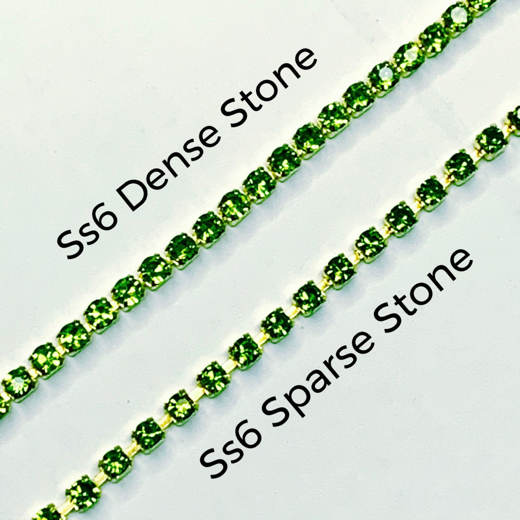 What is the difference between Sparse and Dense Rhinestone Chain