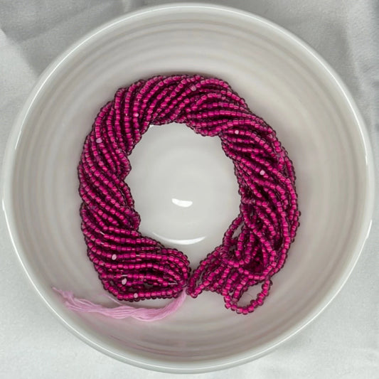 11/0 Charlotte Cut Seed Bead- Fuchsia -Amethyst Pink Lined *10g Hank* India Sheen Charlotte Cut Seedbeads