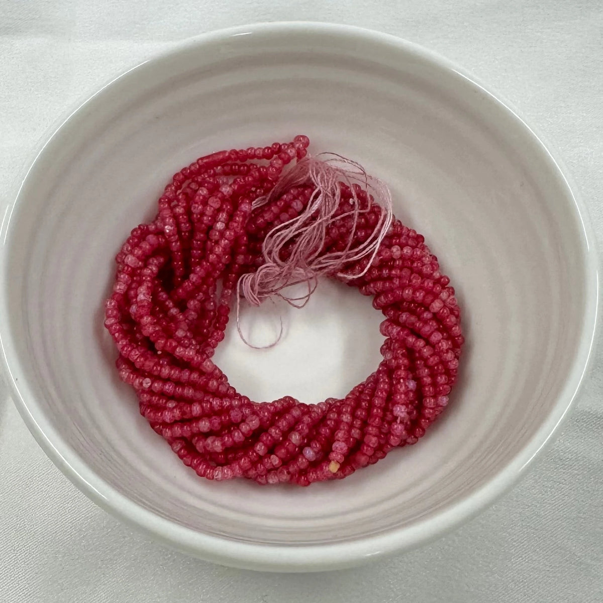 11/0 Charlotte Cut Seed Bead- Opal Ruby Dark Pink *10g Hank* India Sheen Charlotte Cut Seedbeads
