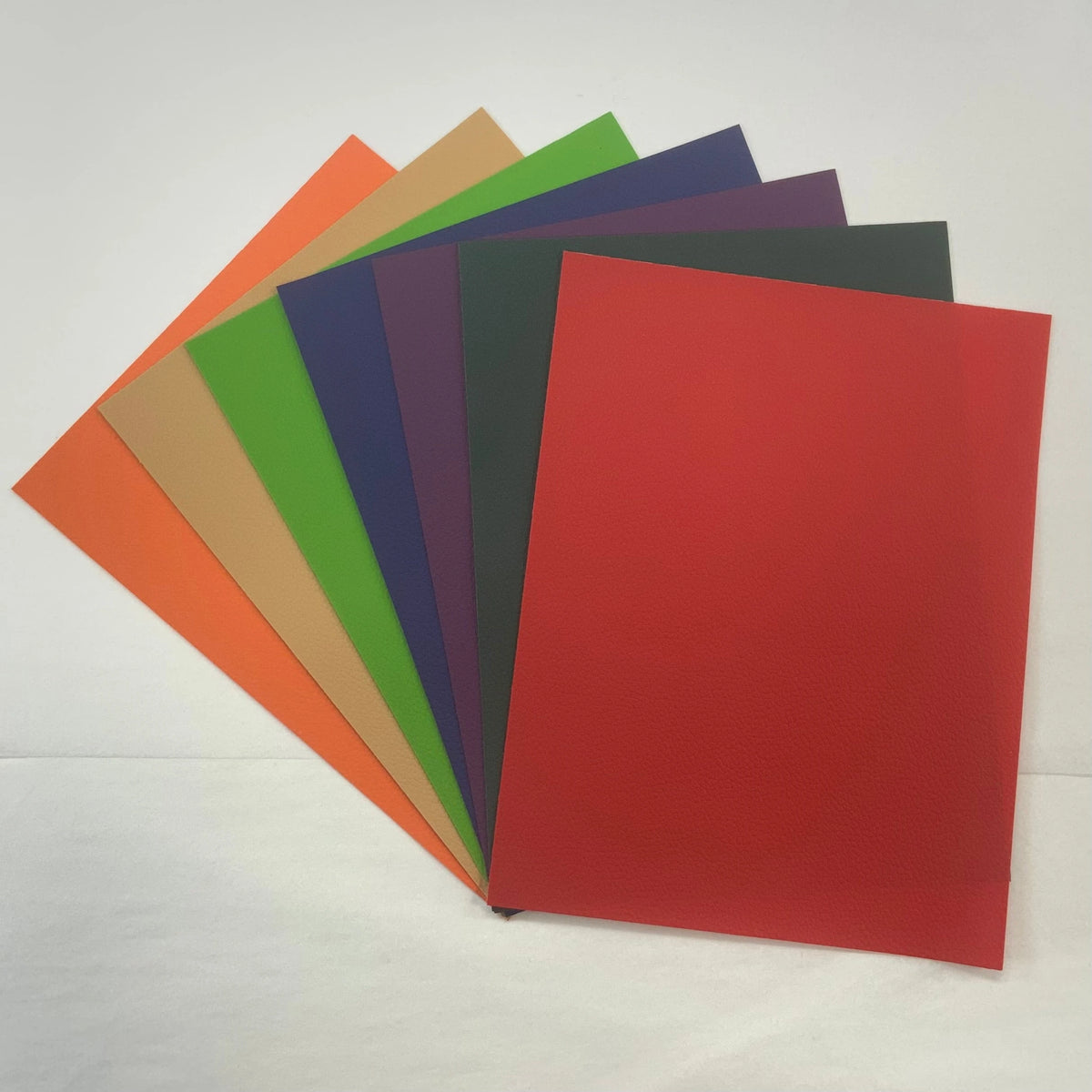 20*15cm "Rainbow Vibes" 7 Sheet Set Leather Texture Finish, Leatherette Sheet, Bulk Leatherette