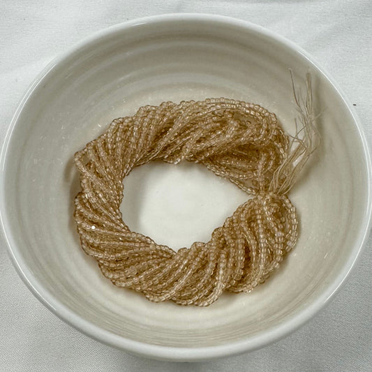 11/0 Charlotte Cut *Premium Seed Bead- Crystal Golden Honey Tan *10g Hank* India Sheen Charlotte Cut Seedbeads