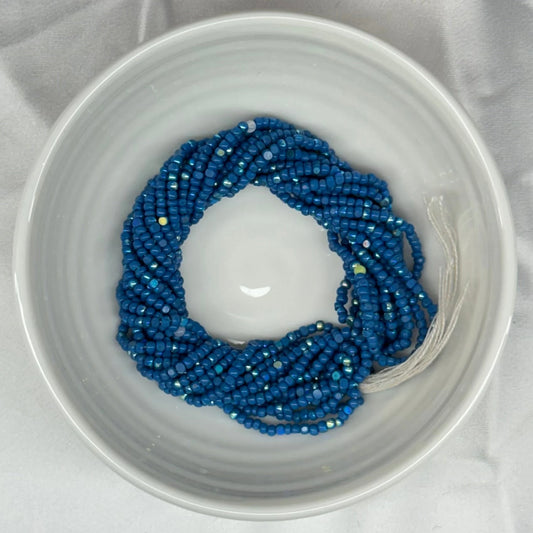 11/0 Charlotte Cut Seed Bead- Patina Opaque Teal Blue Patina Aurore Boreale *10g Hank* India Sheen Charlotte Cut Seedbeads