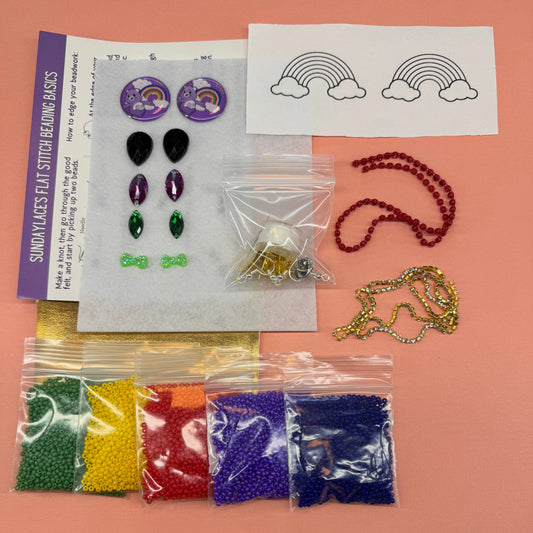 "Care Bear Stare 🌈" NEW Flat Stitch Beader Starter Kit, Promotions Sundaylace Creations
