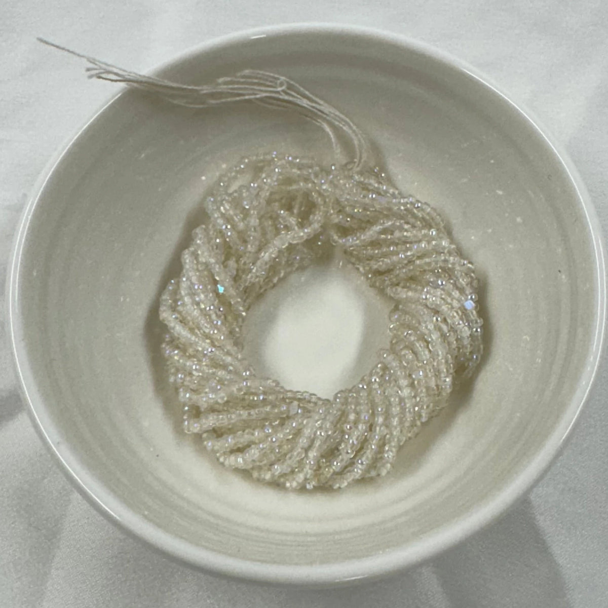 11/0 Charlotte Cut *Premium Seed Bead- "Bubbles" Transparent Crystal Patina Aurore Boreale (AB) *10g Hank* India Sheen Charlotte Cut Seedbeads