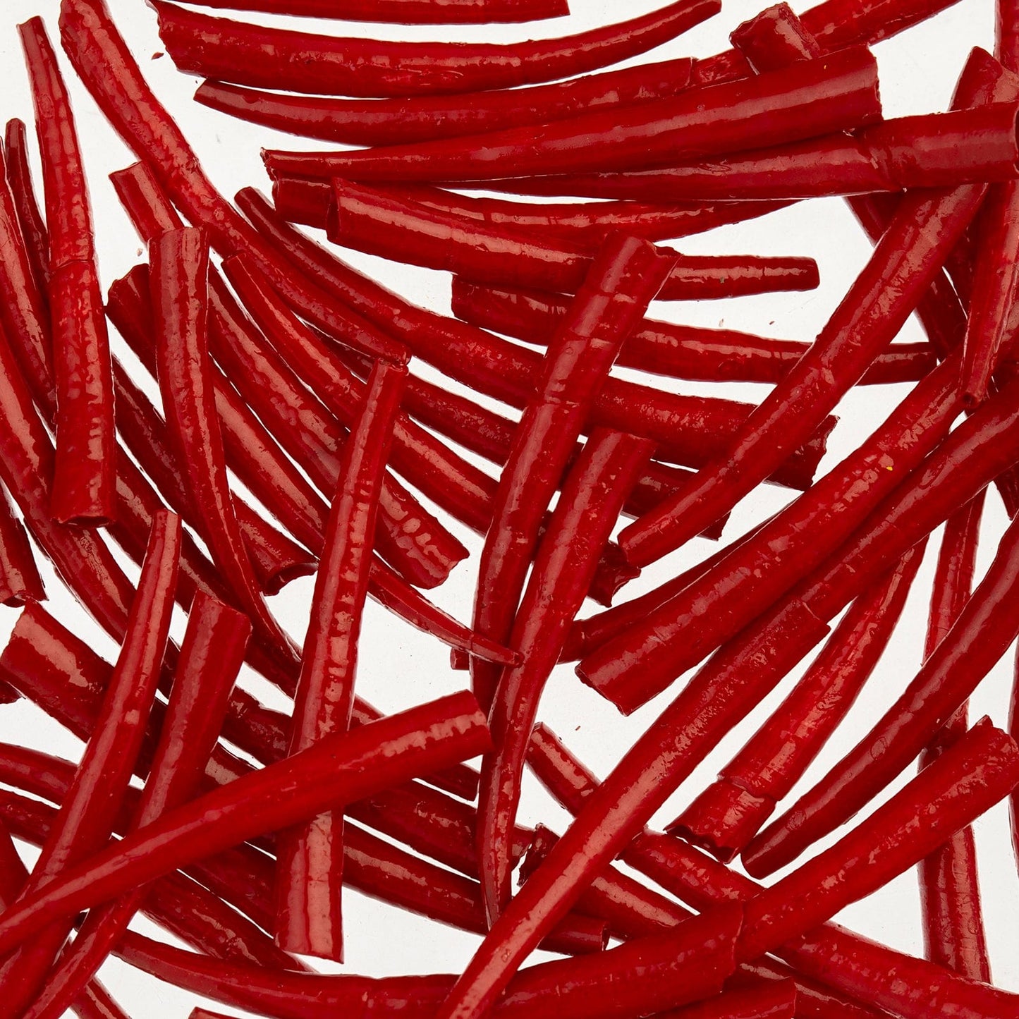 1 to 1.5 Inch Red Oil Painted/Water Resistant Dentalium Shell Smooth (25g) Dentalium Shell