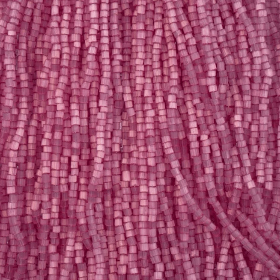 10/0 2-Cut Beads, Satin Bubble Gum Pink Solgel *HANK or 20g* 2-Cut Beads