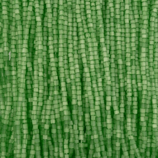 Hank 10/0 2-Cut Beads, Satin Dark Green Solgel *HANK or 20g* 2-Cut Beads