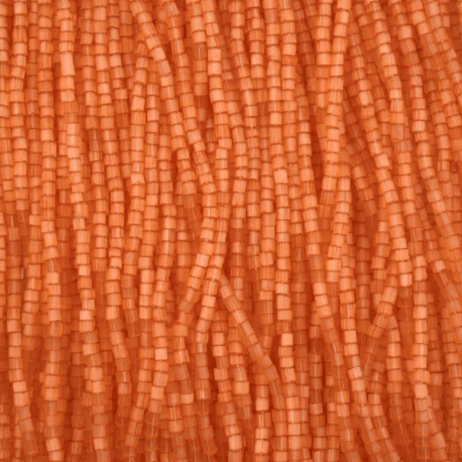 Hank 10/0 2-Cut Beads, Satin Orange Solgel *HANK or 20g* 2-Cut Beads
