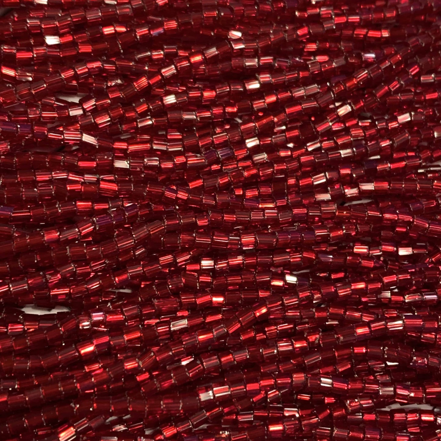 10/0 2-Cut Beads, Silver Lined Red, *HANK 2-Cut Beads