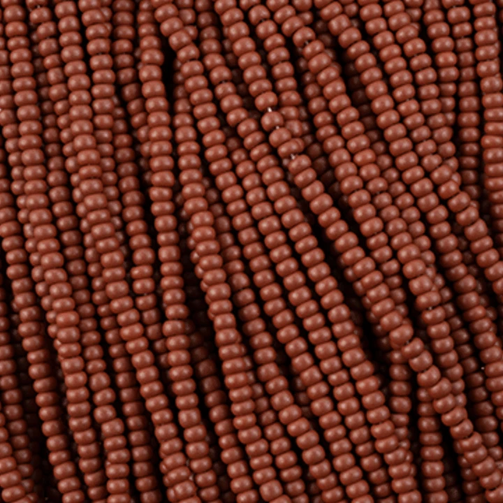 10/0 Chalk Brown Dyed Permalux Opaque Preciosa Seed Beads *STRUNG Hank 10/0 Preciosa Seed Beads