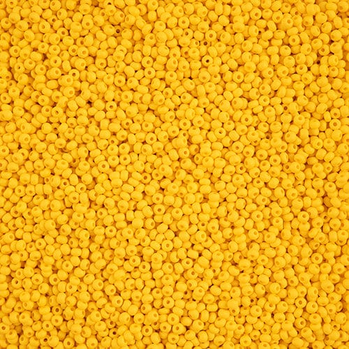 10/0 Chalk Dark Yellow MATTE Permalux Dyed Preciosa Seed Beads 22g VIAL 10/0 Preciosa Seed Beads