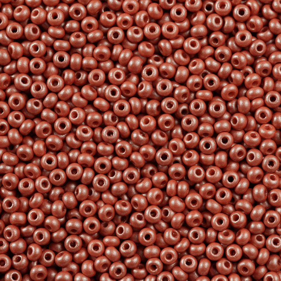 10/0 Chalk Light Brown Dyed *Pearl* Permalux Opaque Preciosa Seed Beads 22g 10/0 Preciosa Seed Beads