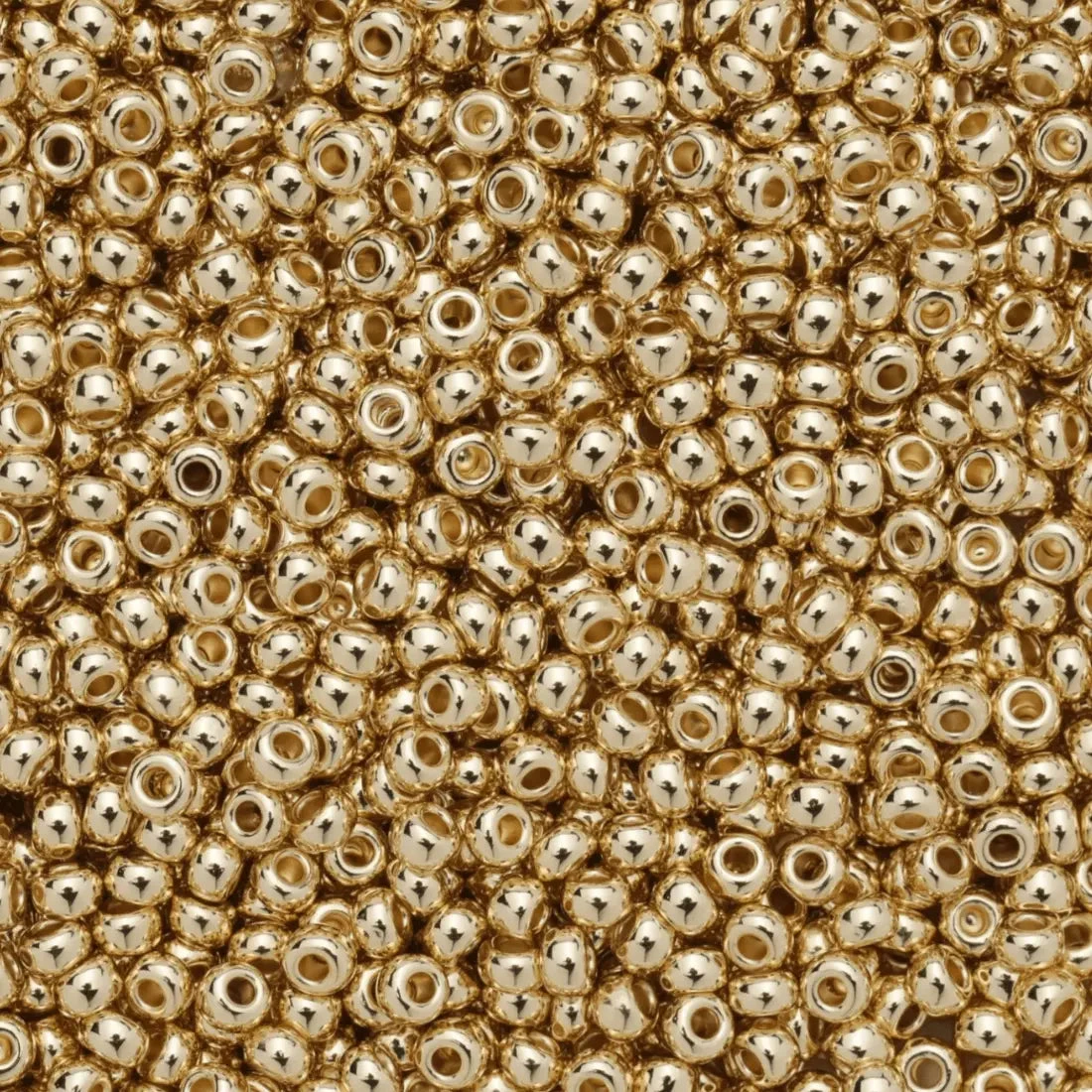 10/0 Czech Seedbeads - 24Kt Metallic Gold Plated *5g LOOSE* NEW 10/0 Preciosa Seed Beads