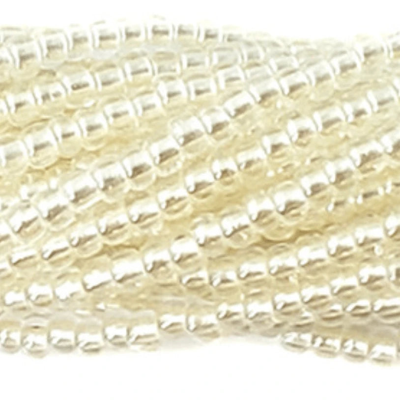 10/0 Ivory Pearl Lined Color Preciosa Seed Beads *Limited time Hank #10SB612-LP 10/0 Preciosa Seed Beads