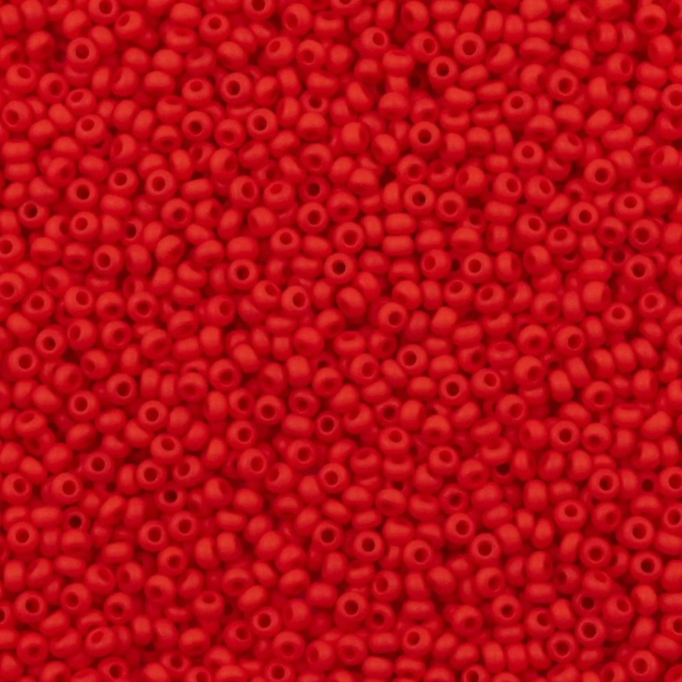 10/0 Light Red Matte Opaque, Preciosa Seed Beads *NEW 2023* 10/0 Preciosa Seed Beads
