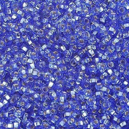 10/0 Medium Blue Dyed Silver Lined, Preciosa Seed beads 10/0 Preciosa Seed Beads