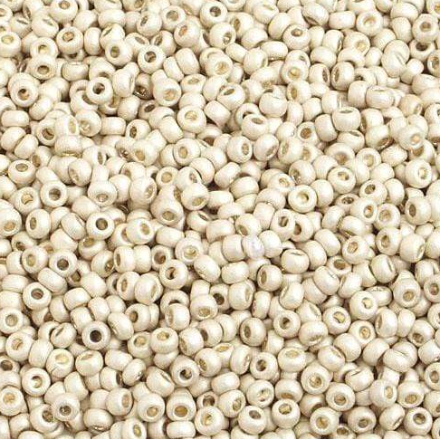 10/0 Metallic Silver Matte Terra Colour, Preciosa Seed Beads 10/0 Preciosa Seed Beads