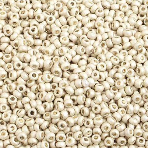 10/0 Metallic Silver Matte Terra Colour, Preciosa Seed Beads 10/0 Preciosa Seed Beads