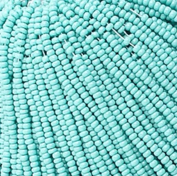 10/0 Turquoise Green Opaque, Preciosa Seed Beads *HANK 10/0 Preciosa Seed Beads