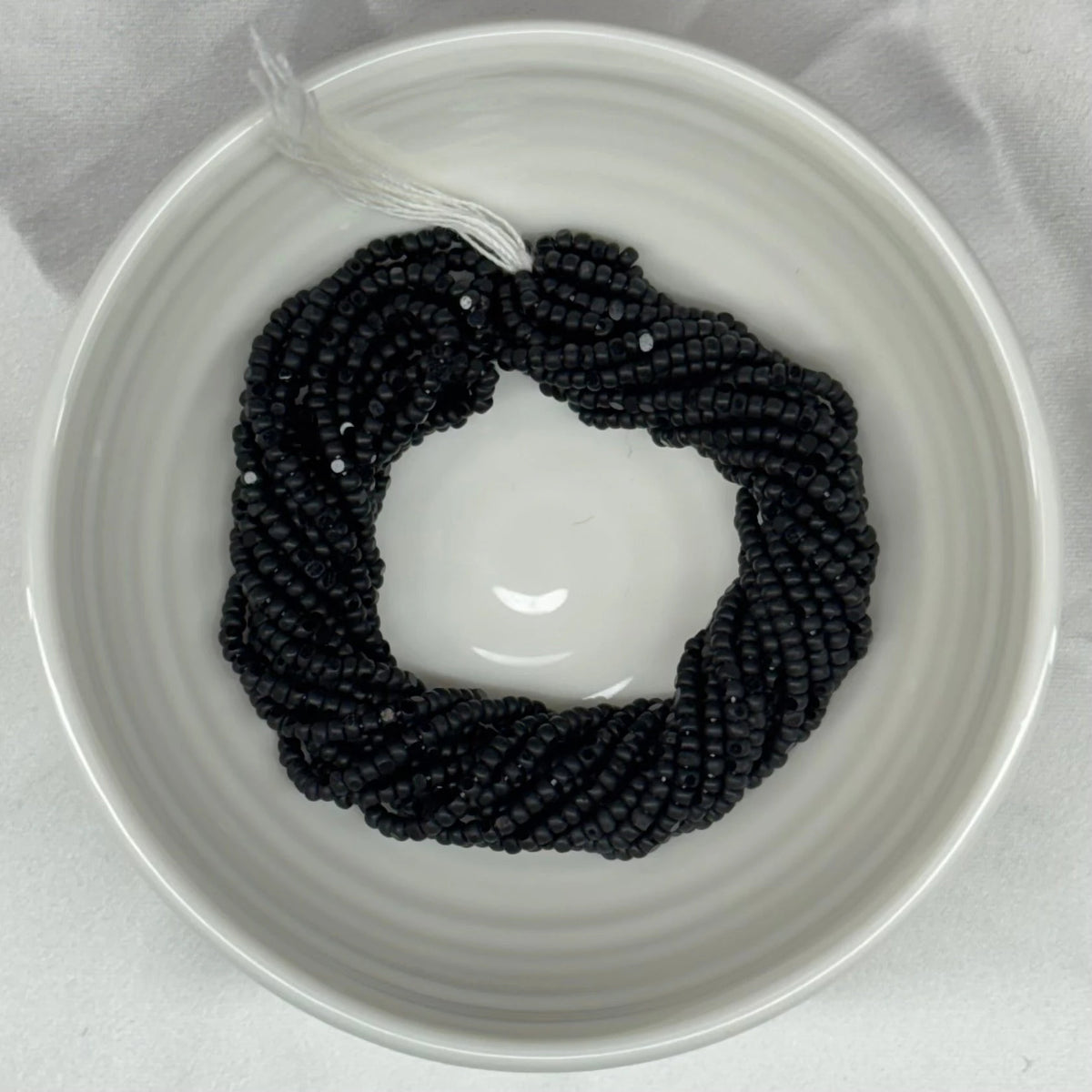 11/0 Charlotte Cut *Premium Seed Bead- Opaque Black MATTE *10g Hank* India Sheen Charlotte Cut Seedbeads