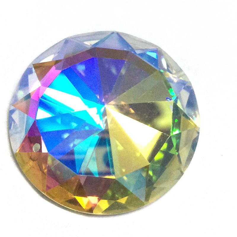 10mm AB 10-point Sunbeam Flat Top Rivoli, High Quality Strass, Sew on, Fancy Glass Gem (Sold in Pair) Fancy Glass Gems
