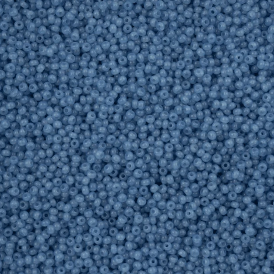 11/0 Alabaster Blue Solgel, Preciosa Seed Beads 22g 11/0 Preciosa Seed Beads