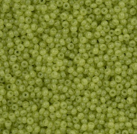 11/0 Alabaster Light Green Solgel, Preciosa Seed Beads 22g 11/0 Preciosa Seed Beads