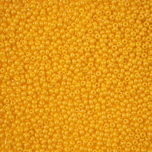 11/0 Chalk Dark Yellow Permalux Dyed Preciosa Seed Beads 22g VIAL 11/0 Preciosa Seed Beads