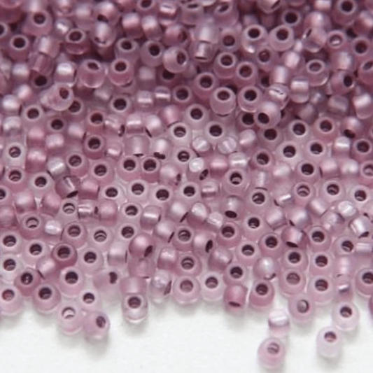 11/0 Charlotte Cut PREMIUM Seed Bead- Amethyst Purple Matte Pearl Silver Lined *10g Hank* Charlotte Cut Seedbeads
