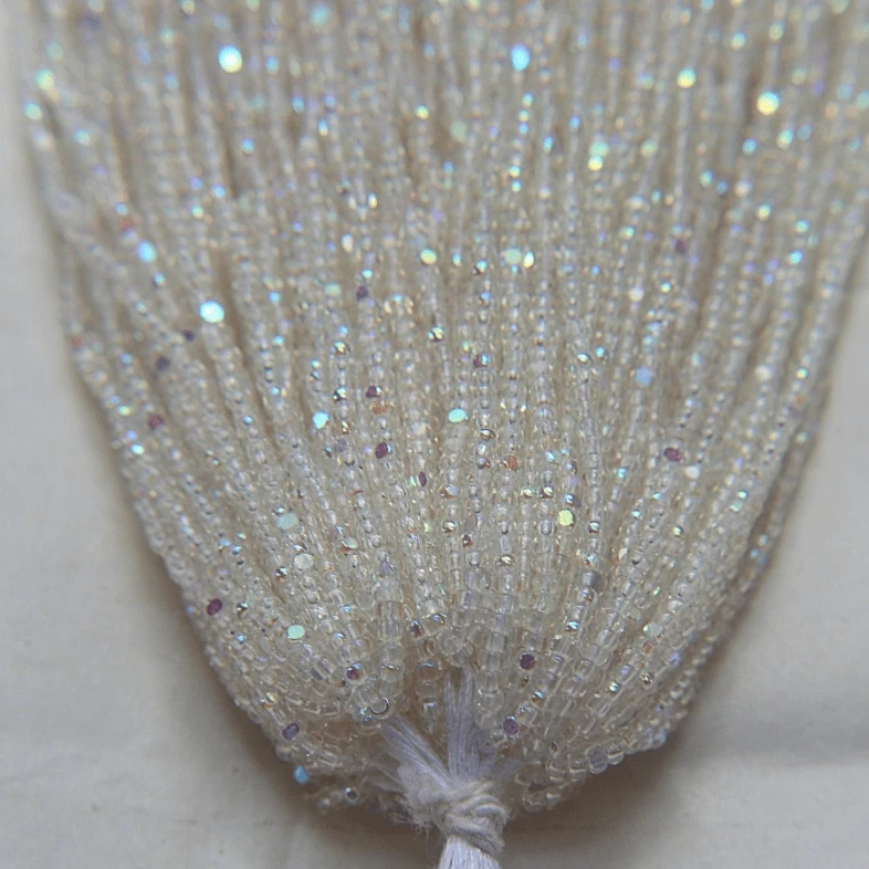 11/0 Charlotte Cut *Premium Seed Bead- "Bubbles" Transparent Crystal Patina Aurore Boreale (AB) *10g Hank* Charlotte Cut Seedbeads