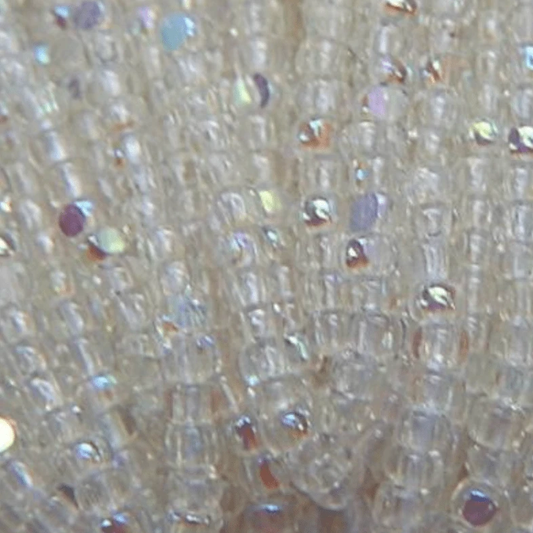 11/0 Charlotte Cut *Premium Seed Bead- "Bubbles" Transparent Crystal Patina Aurore Boreale (AB) *10g Hank* Charlotte Cut Seedbeads