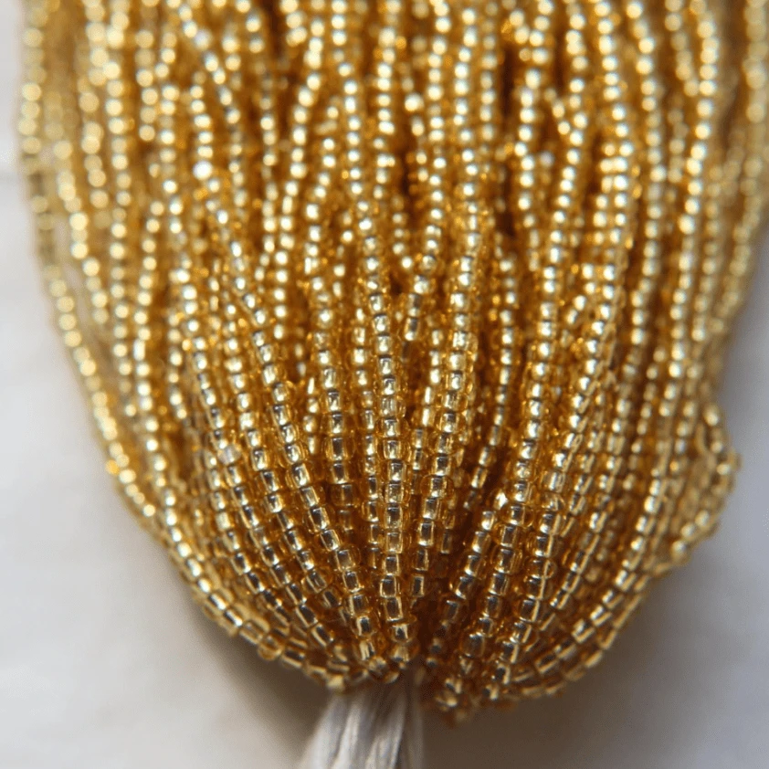 11/0 Charlotte Cut *Premium Seed Bead- Gold Silver Lined *10g Hank* Charlotte Cut Seedbeads