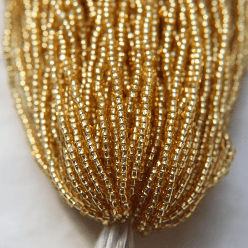 11/0 Charlotte Cut *Premium Seed Bead- Gold Silver Lined *10g Hank* Charlotte Cut Seedbeads
