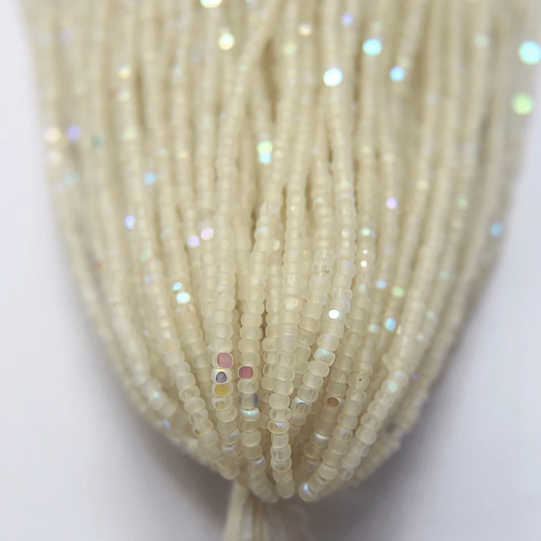 11/0 Charlotte Cut *Premium Seed Bead- MATTE Crystal Transparent Patina Aurore Boreale (AB) *10g Hank* Charlotte Cut Seedbeads