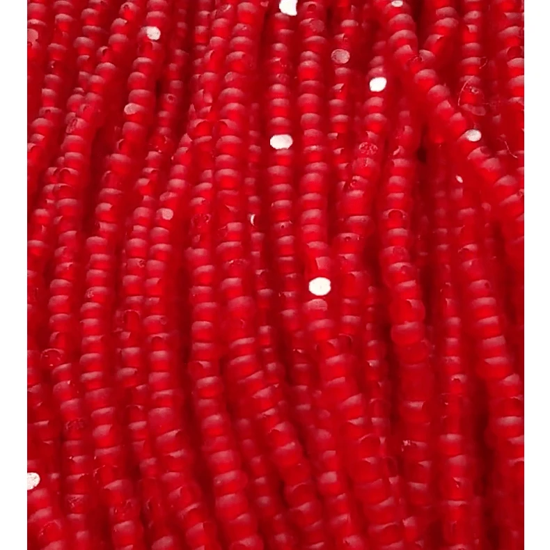 11/0 Charlotte Cut *Premium Seed Bead- Opaque MATTE Light Ruby Red *10g Hank* Charlotte Cut Seedbeads