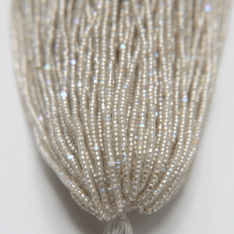 11/0 Charlotte Cut PREMIUM Seed Bead- Patina Matte Crystal Silver Lined Aurore Boreale *10g Hank* Charlotte Cut Seedbeads