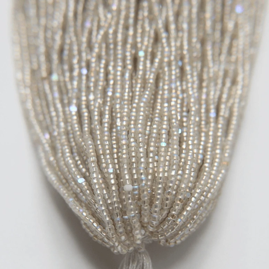 11/0 Charlotte Cut PREMIUM Seed Bead- Patina Matte Crystal Silver Lined Aurore Boreale *10g Hank* Charlotte Cut Seedbeads