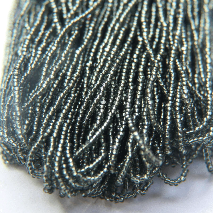 11/0 Charlotte Cut *Premium Seed Bead- Silver Lined Black Diamond *10g Hank* Charlotte Cut Seedbeads