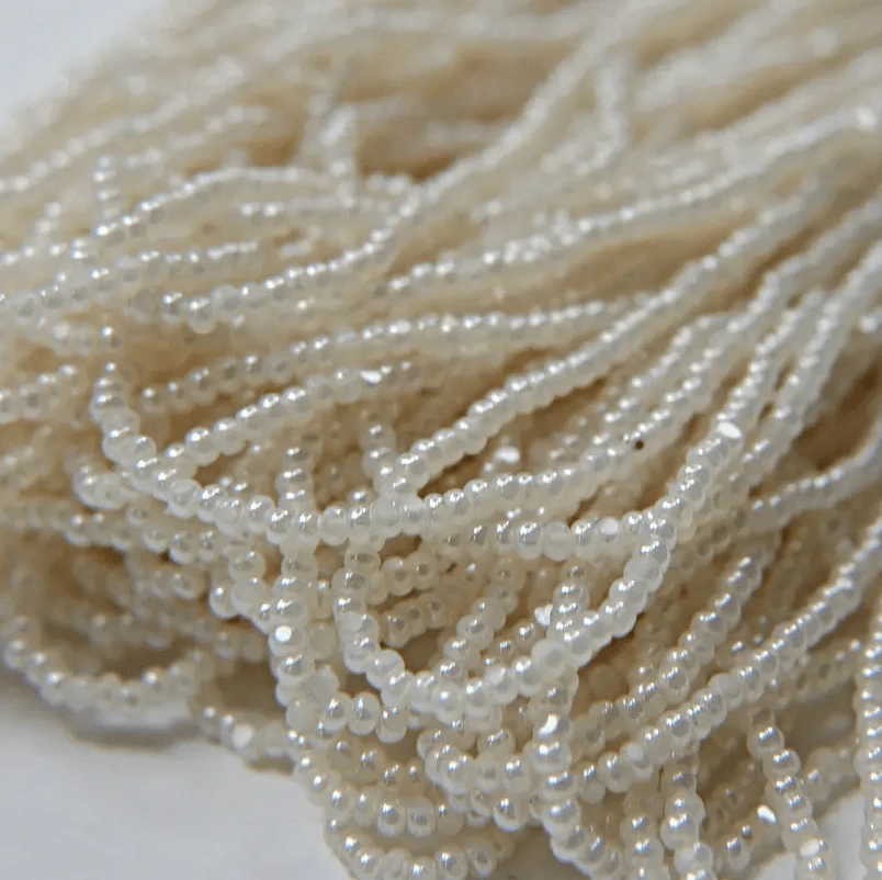 11/0 Charlotte Cut Seed Bead- Ceylon Pearl White *10g Hank* Charlotte Cut Seedbeads