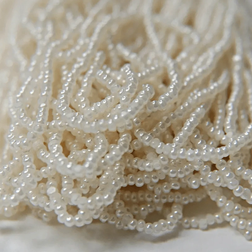 11/0 Charlotte Cut Seed Bead- Ceylon Pearl White *10g Hank* Charlotte Cut Seedbeads