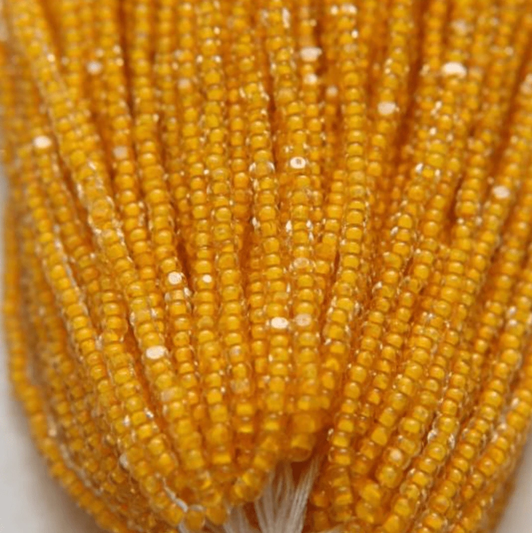 11/0 Charlotte Cut Seed Bead- Colour Lined Neon Light Orange *10g Hank* Charlotte Cut Seedbeads