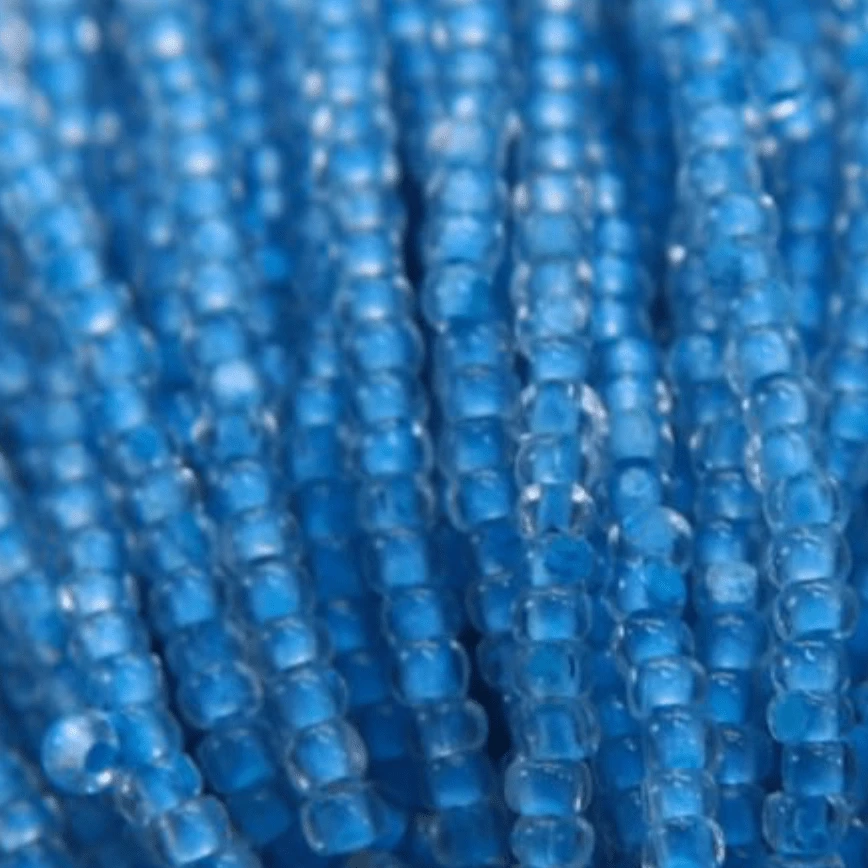 11/0 Charlotte Cut Seed Bead- Crystal Aqua Blue Lined *10g Hank* Charlotte Cut Seedbeads