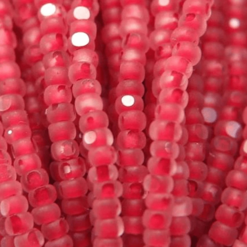 11/0 Charlotte Cut Seed Bead- Crystal Matt Ruby Lined *10g Hank* Charlotte Cut Seedbeads