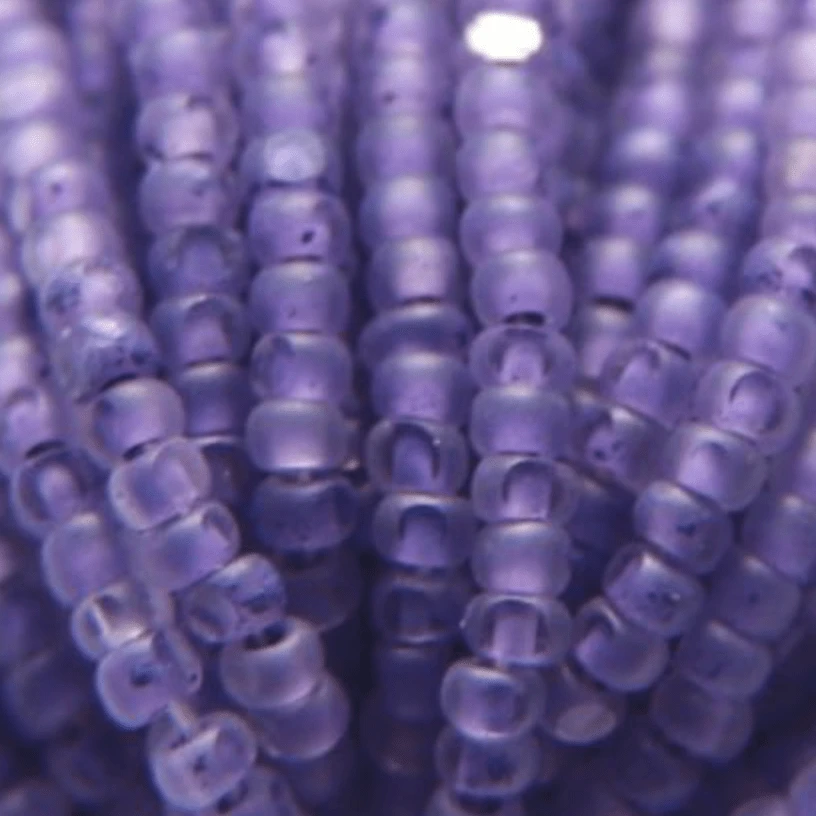 11/0 Charlotte Cut Seed Bead- Crystal Matte Neon Purple Lined *10g Hank* Charlotte Cut Seedbeads