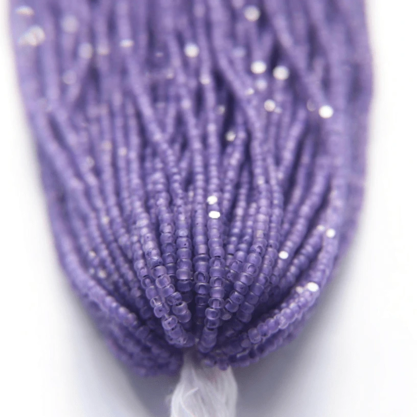 11/0 Charlotte Cut Seed Bead- Crystal Matte Neon Purple Lined *10g Hank* Charlotte Cut Seedbeads