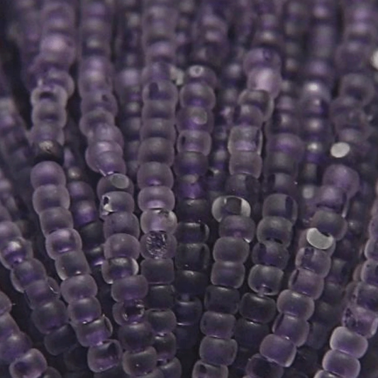11/0 Charlotte Cut Seed Bead- Crystal Matte Purple Velvet Lined *10g Hank* Charlotte Cut Seedbeads