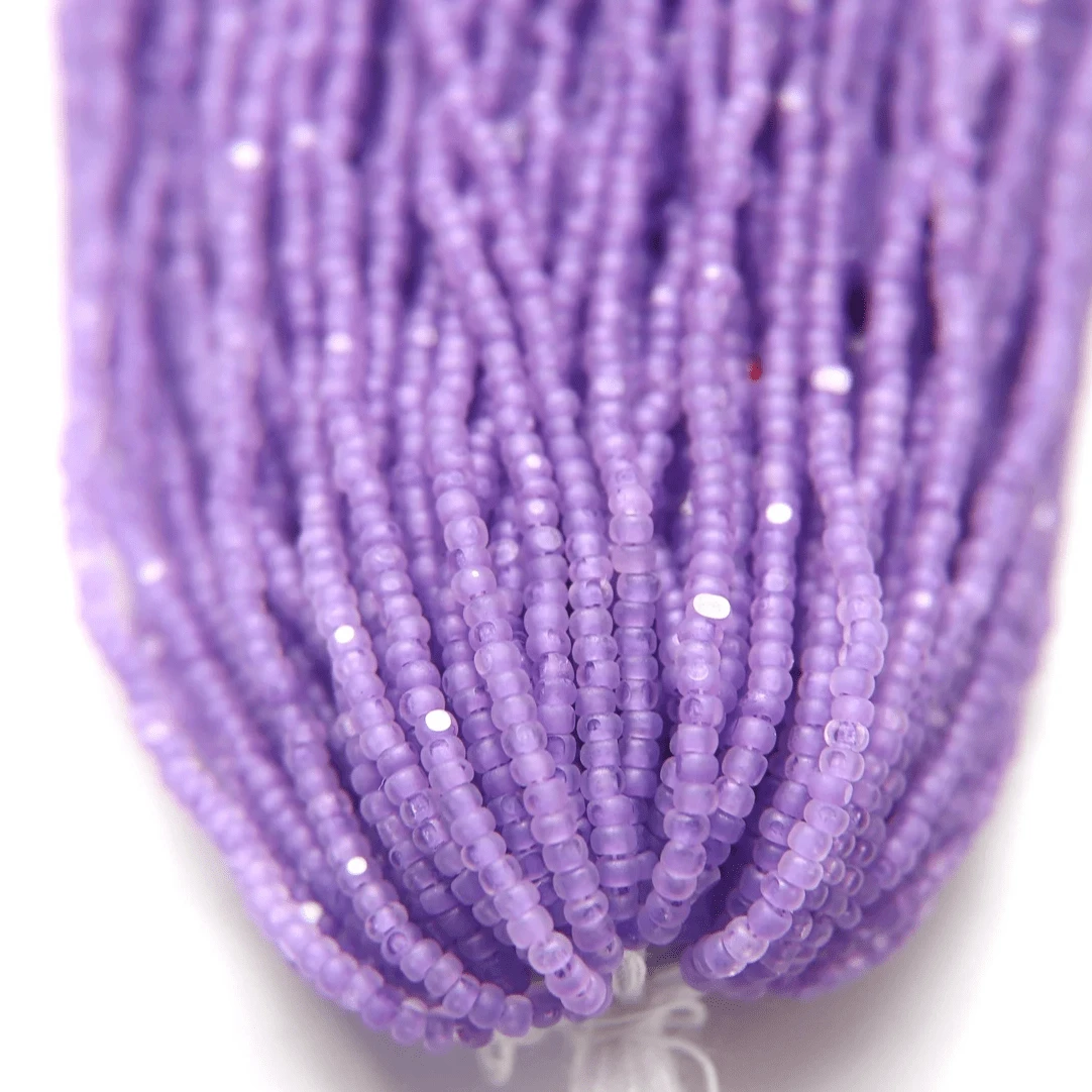 11/0 Charlotte Cut Seed Bead- Crystal Matte Violet Lined *10g Hank* Charlotte Cut Seedbeads