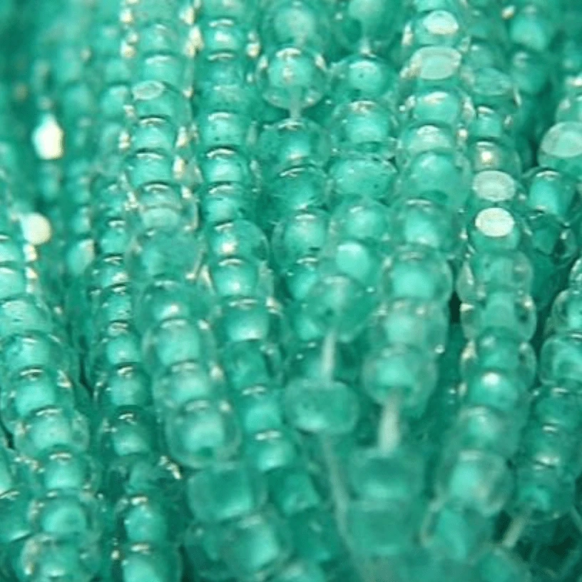 11/0 Charlotte Cut Seed Bead- Crystal Mint Green Lining *10g Hank* Charlotte Cut Seedbeads
