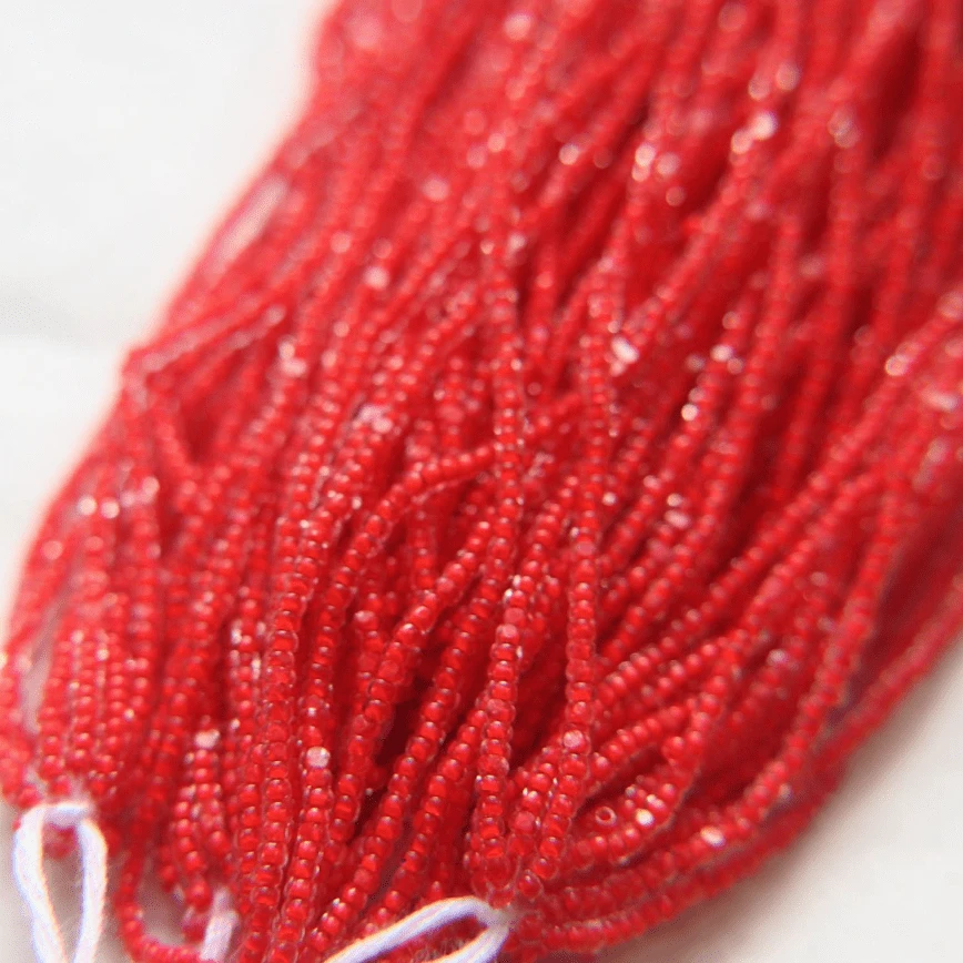 11/0 Charlotte Cut Seed Bead- Crystal Red Lined *10g Hank* Charlotte Cut Seedbeads