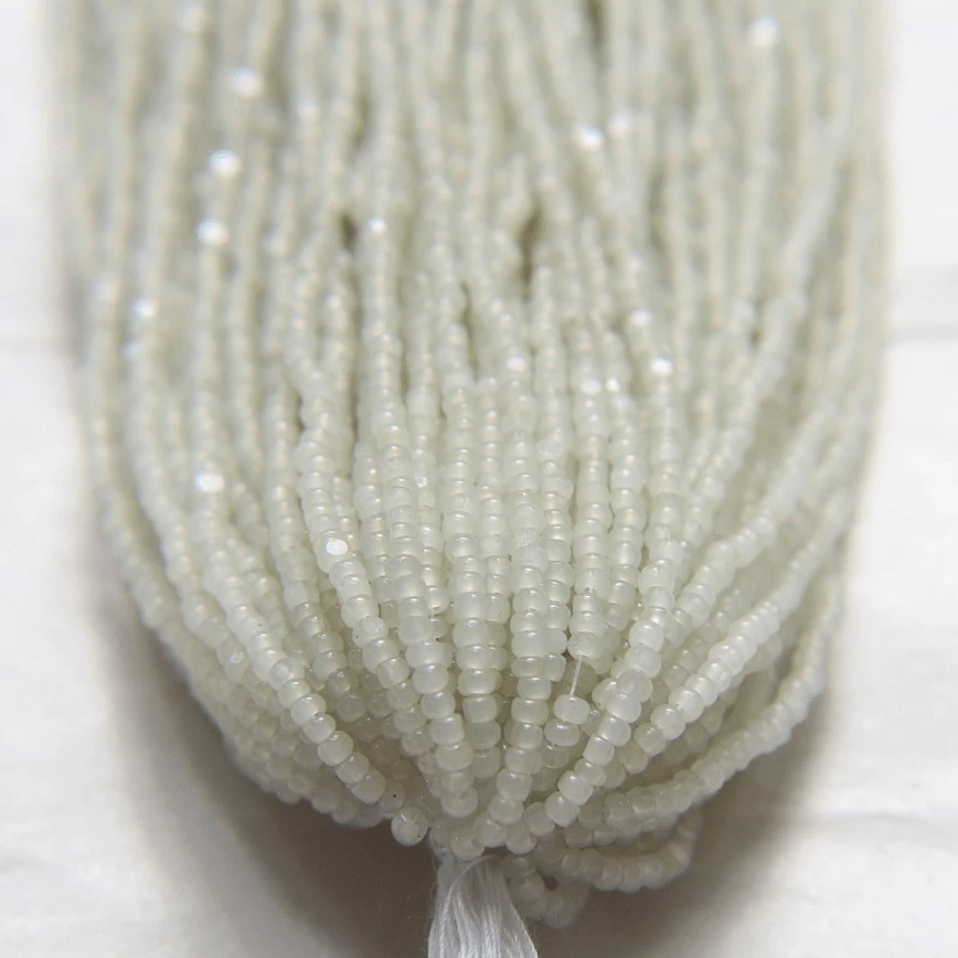 11/0 Charlotte Cut Seed Bead- Light Sage Opal *10g Hank* Charlotte Cut Seedbeads